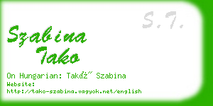 szabina tako business card